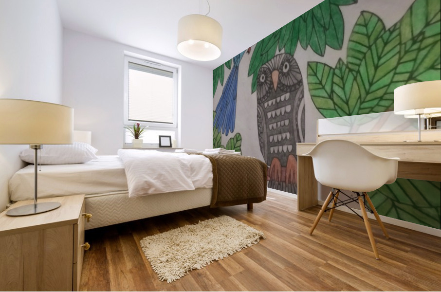 Owls Mural print
