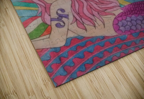 Mermaids  SelfColored Coloring sheets puzzle
