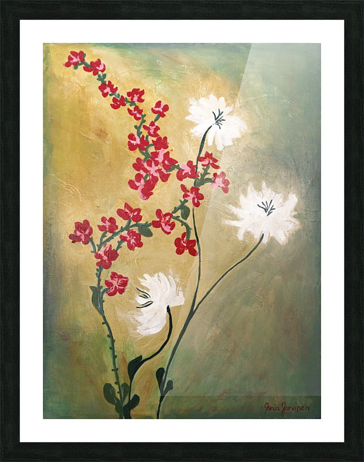 Puff Flower Picture Frame print