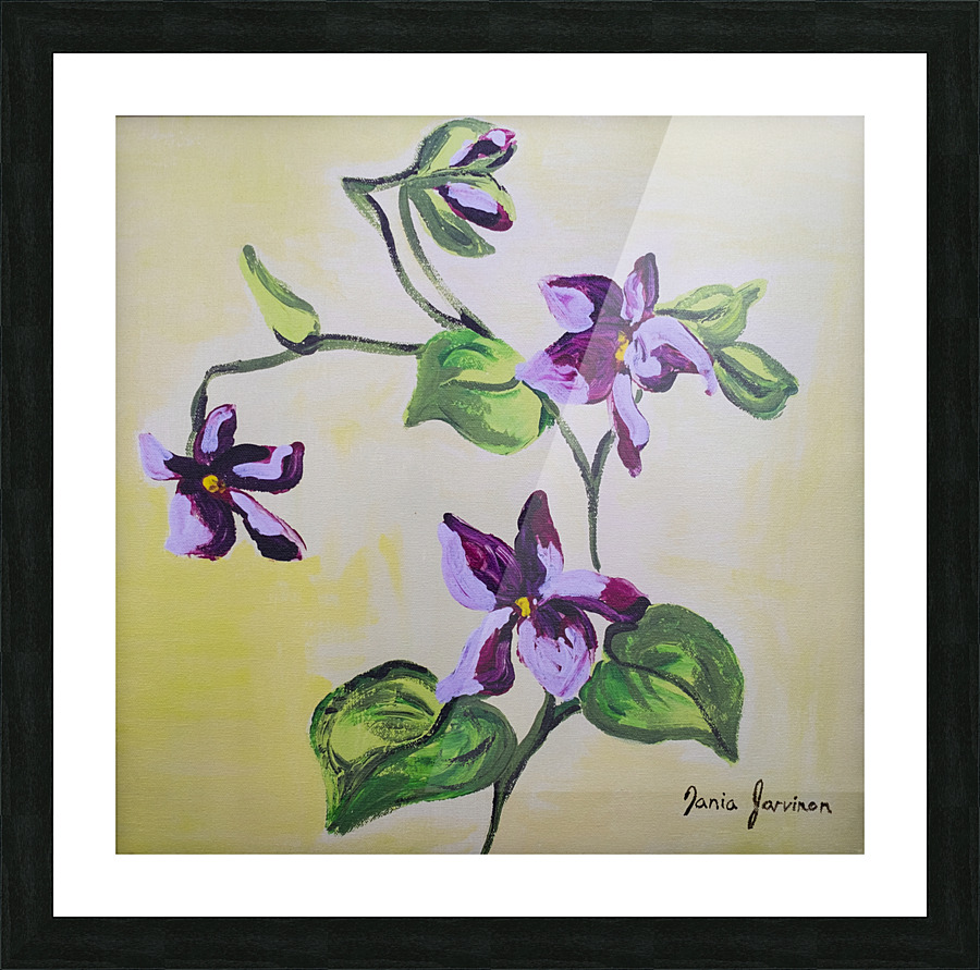 Purple Flower Picture Frame print