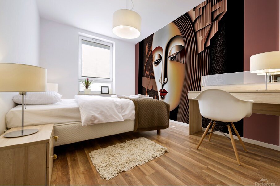 Cubist Muse Mural print