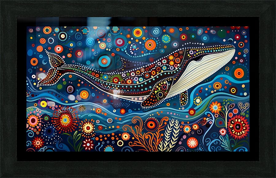 Dot. Whale. Picture Frame print