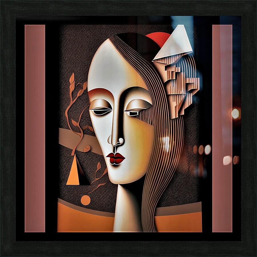 Cubist Muse Picture Frame print