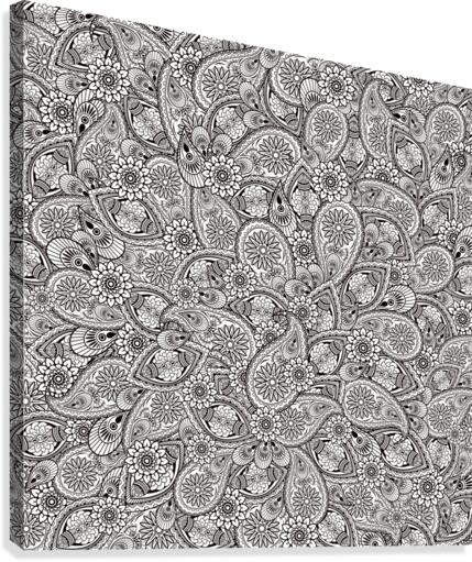 Henna Ornament Canvas Print
