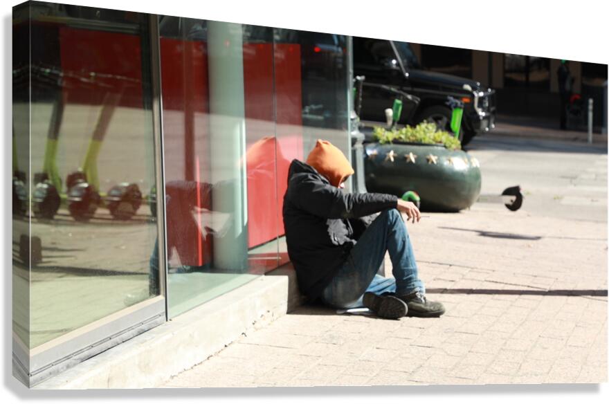 Tired Downtown Canvas Print
