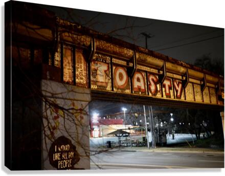 Toasty - Lamar Train Bridge Canvas Print