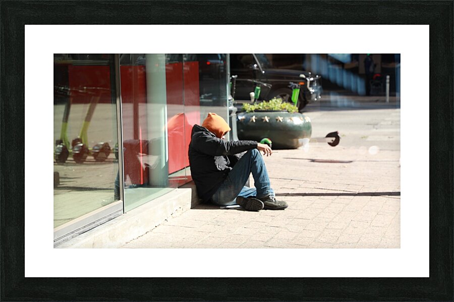 Tired Downtown Picture Frame print