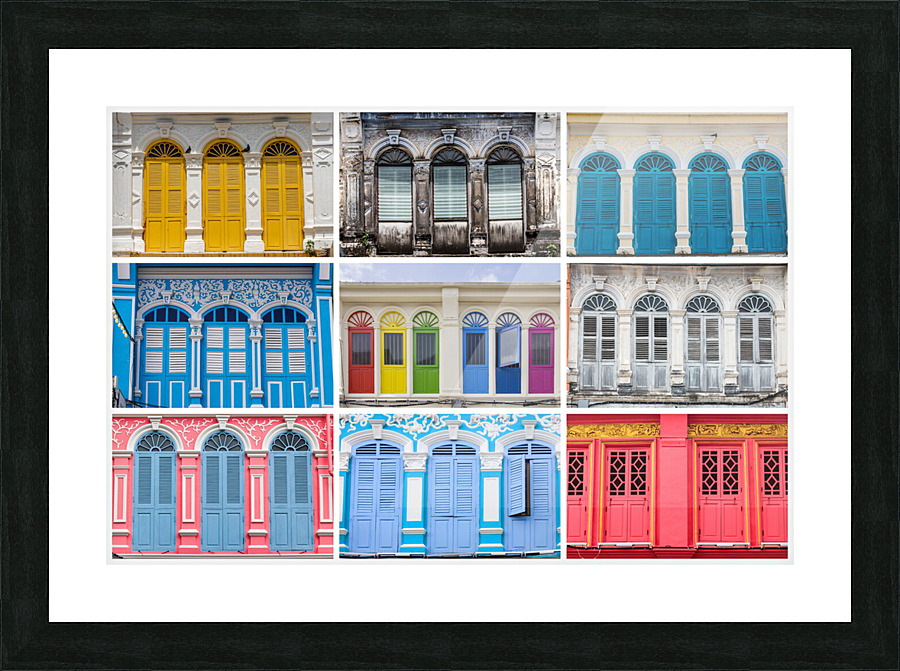 Phuket Town Windows Picture Frame print