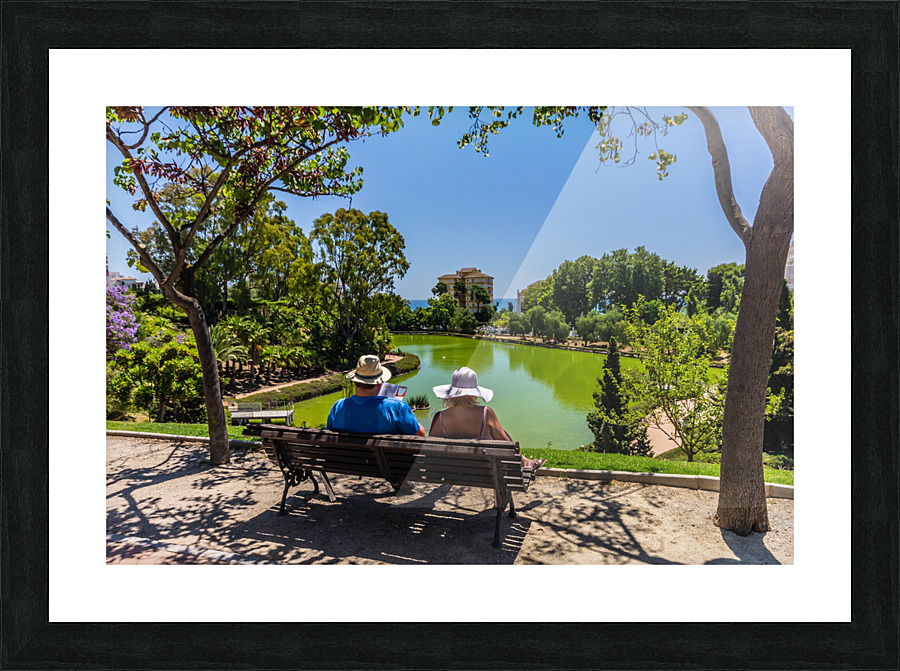 Bench with a view Picture Frame print