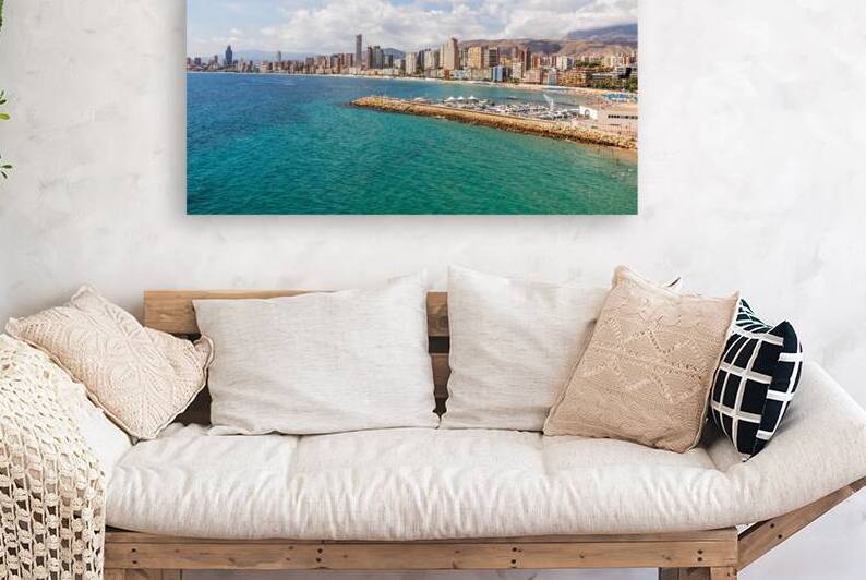 View of Poniente Beach Benidorm Costa Blanca Spain by Kevin Hellon