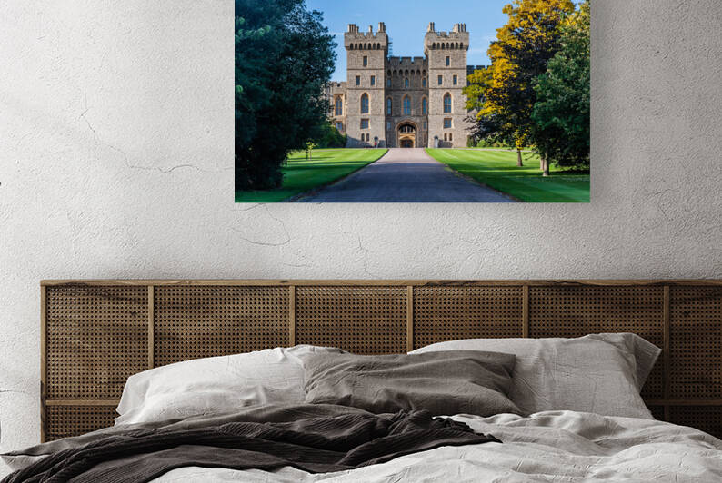 Windsor Castle entrance from Windsor Great Park Berkshire Eng by Kevin Hellon