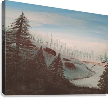 Misty Forest Original Canvas Print
