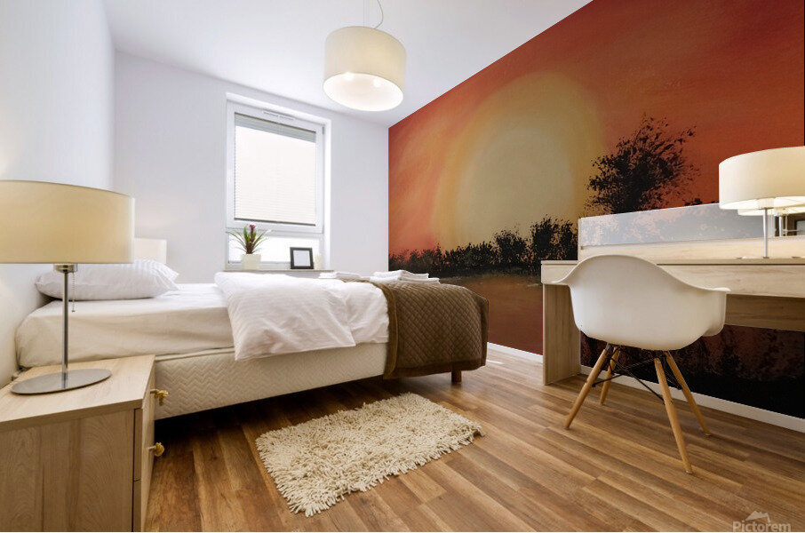Orange Sunset Mural print