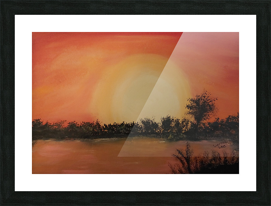Orange Sunset Picture Frame print