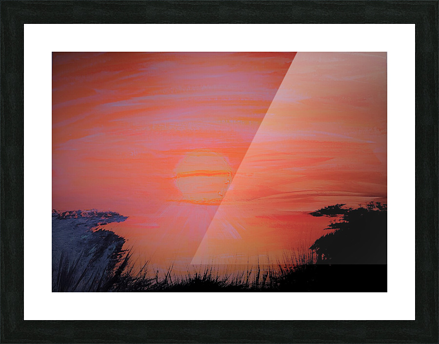 Orange Pink Sunset Picture Frame print