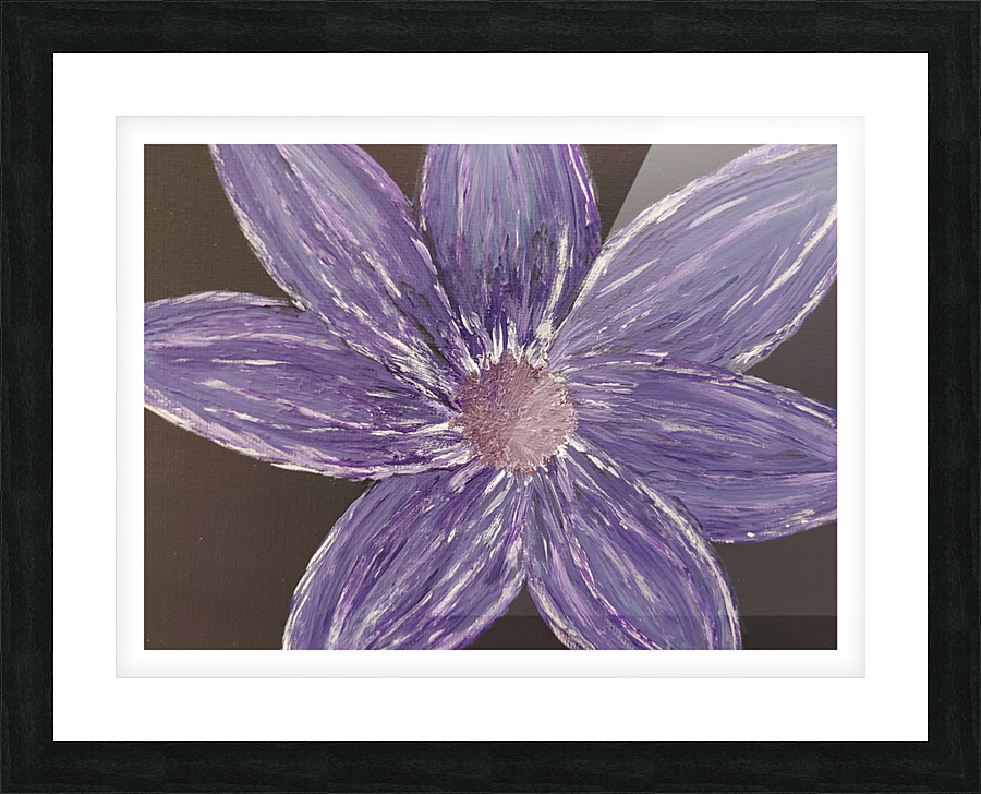 Purple Flower Picture Frame print
