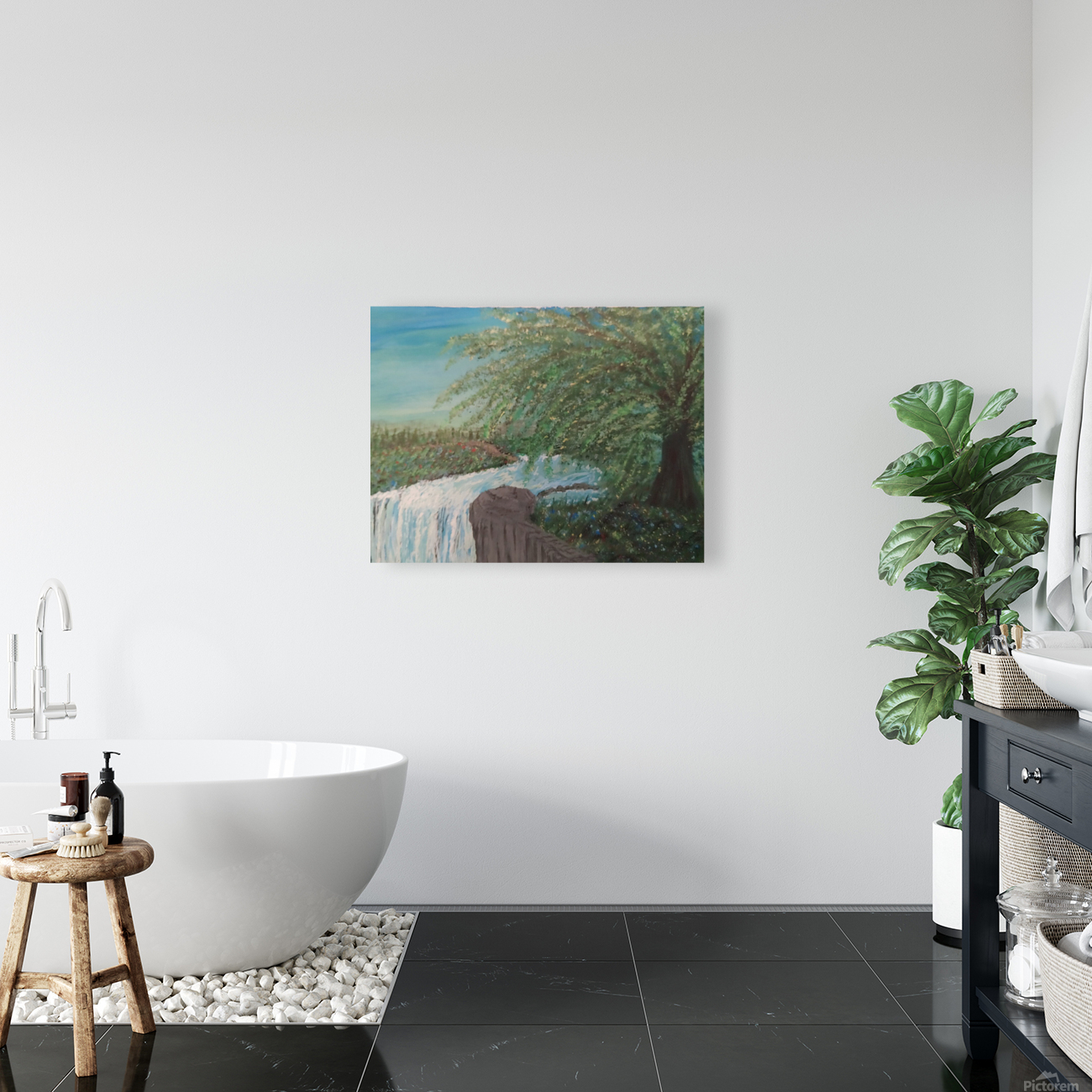 Willow Waterfall Original Reproduction