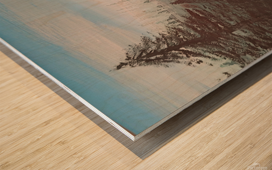 Misty Forest Original Wood print