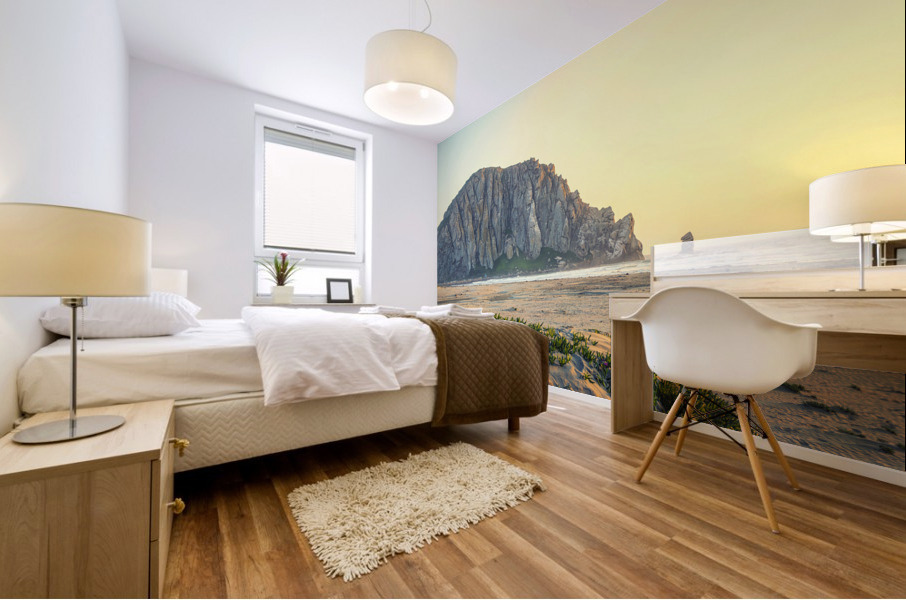 A Morro Rock Sunset Mural print