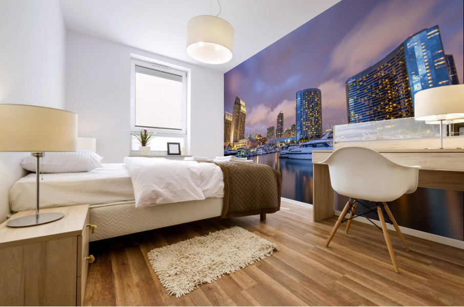 Marina Nights Mural print
