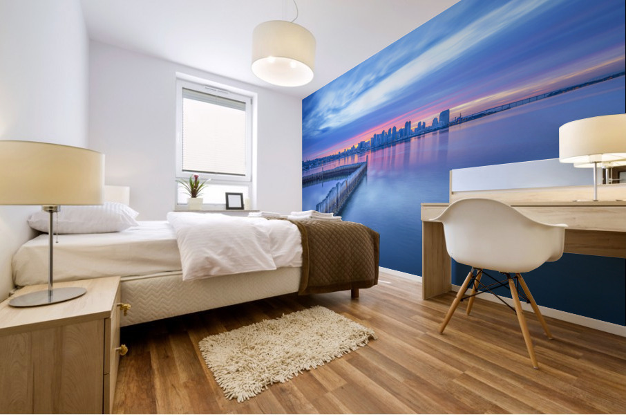 A Blue Hour Mural print