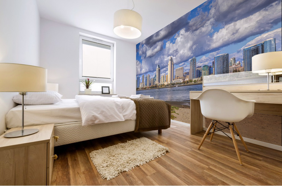 Cloudscape Over The Skyline Mural print