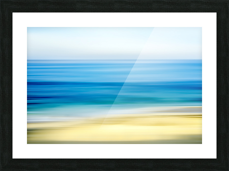 Gold & Blues Flows Picture Frame print