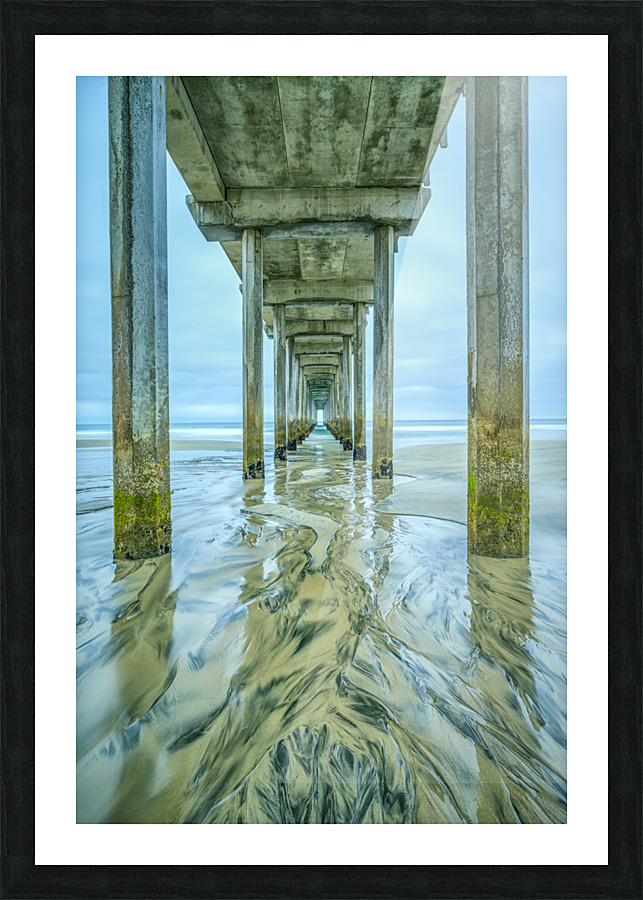Patterns Under Scripps Pier Picture Frame print