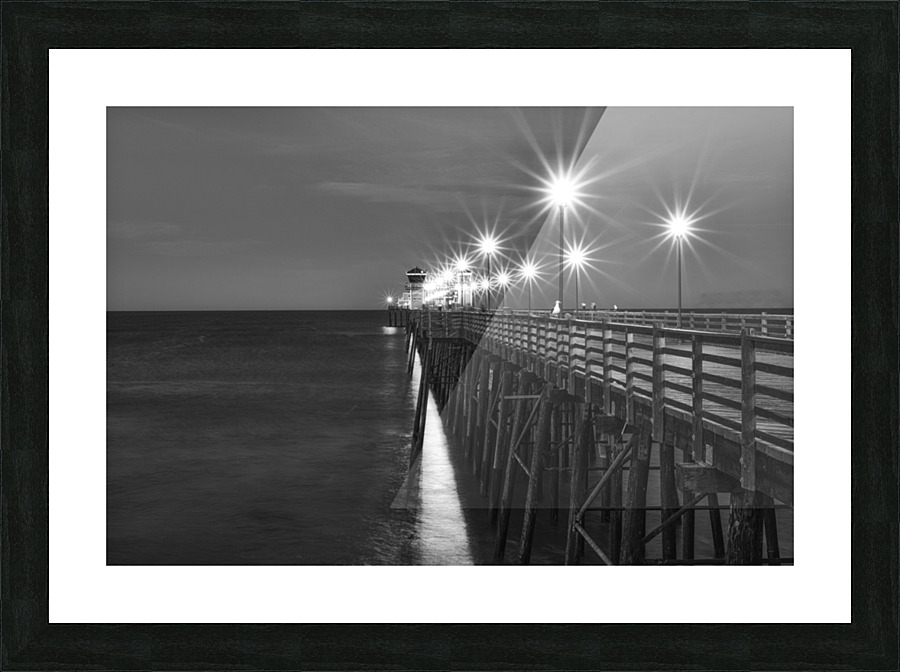 Oceanside Pier Lights Picture Frame print