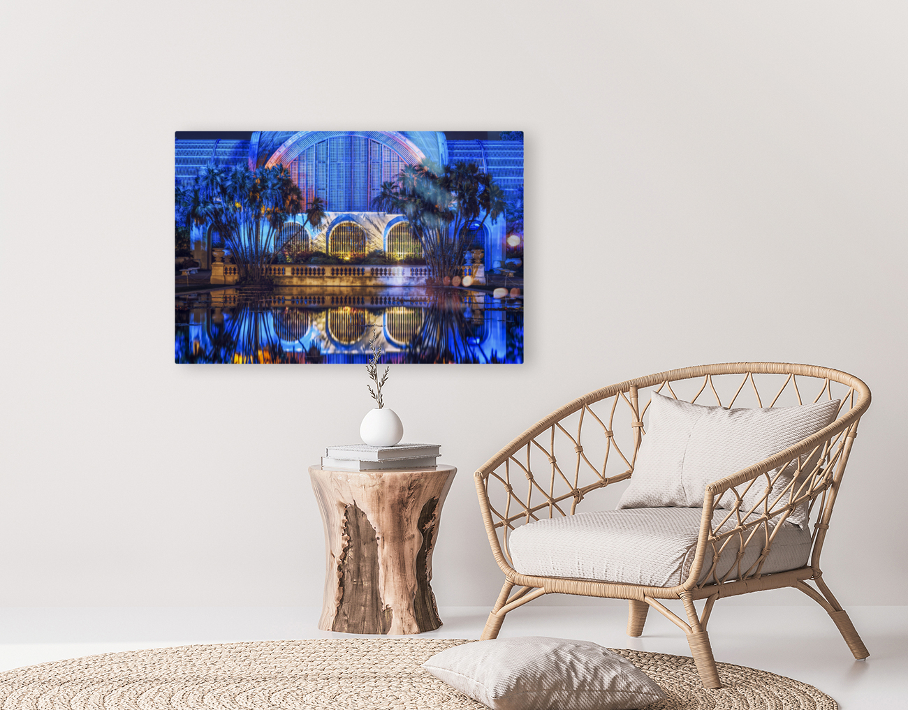 Botanical Blue Reflections Reproduction