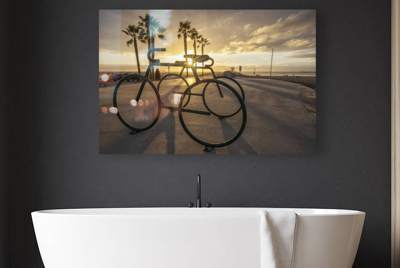 A Bike Stand Sunset Reproduction