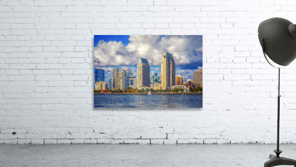 A Cloudy Skyline Painterly Wall Preview
