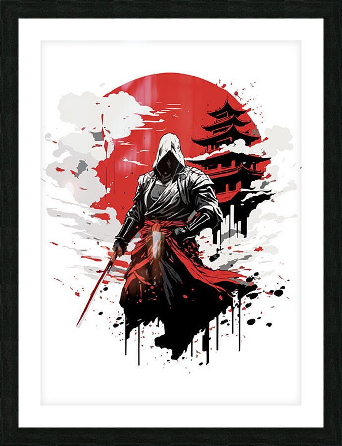 assassin ninja warrior Picture Frame print