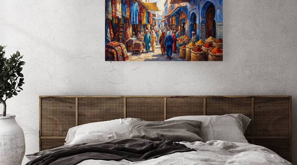 Colorful Bazaar Souk Travel Art Destination by Artliste