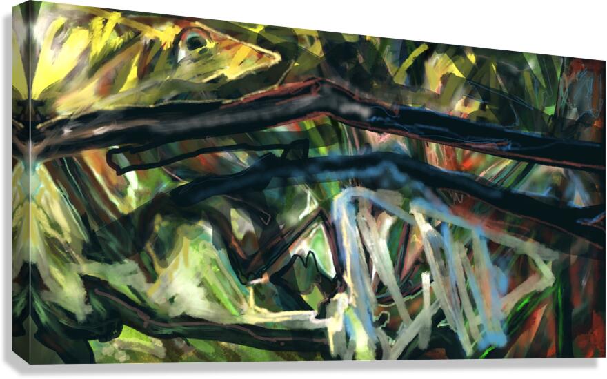 VARIATIONS OVER A JUNGLE THEME  3 Canvas Print