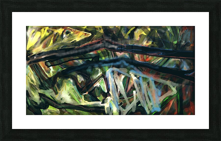 VARIATIONS OVER A JUNGLE THEME  3 Picture Frame print