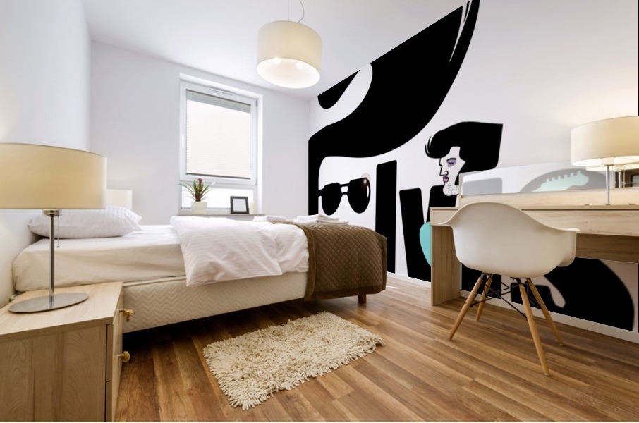 elvis illustration Mural print