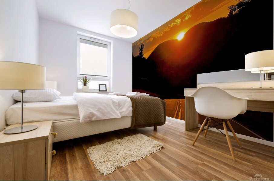 The Orange Road Mural print