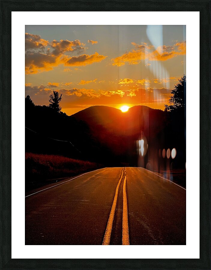 The Orange Road Picture Frame print