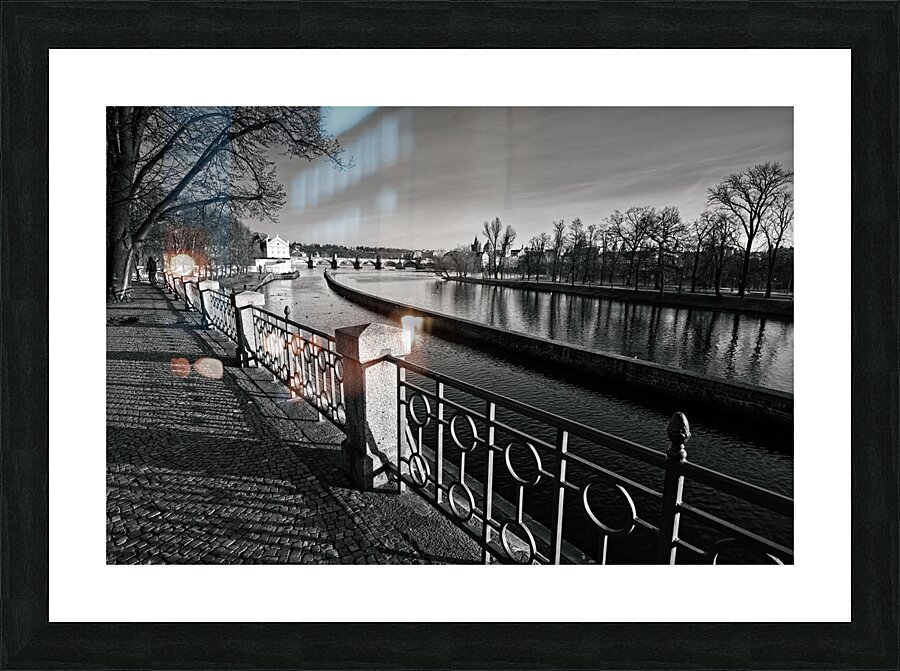  The Vltava embankment - Prague Czechia Picture Frame print