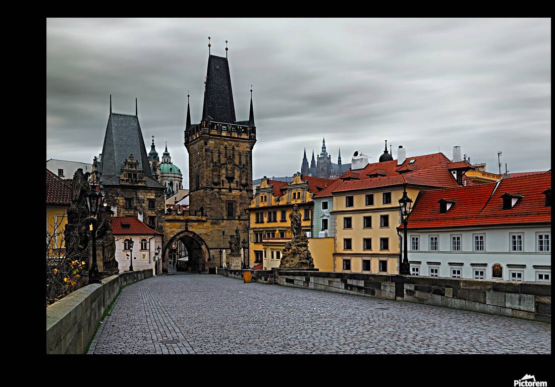 Dreamy Charles Bridge and Prague Castle Reproduction