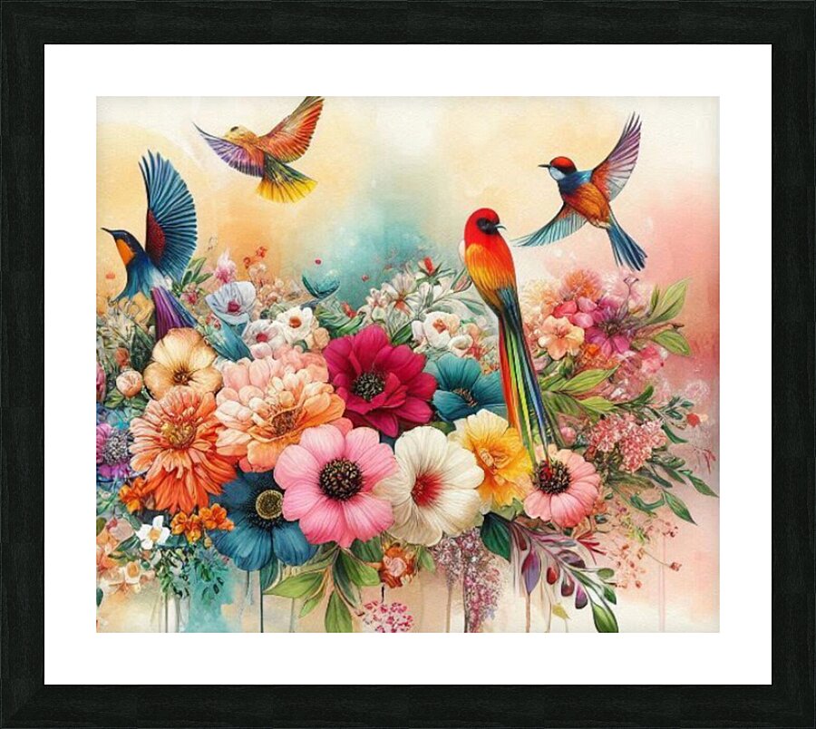 Floral Symphony” Picture Frame print