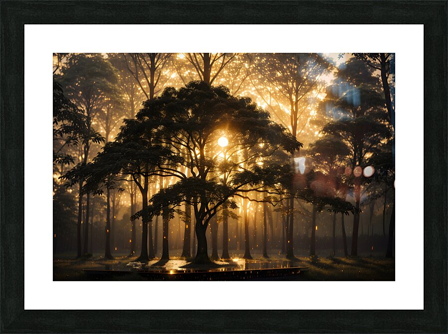 Sunsets Embrace Raindrop Elegance Picture Frame print
