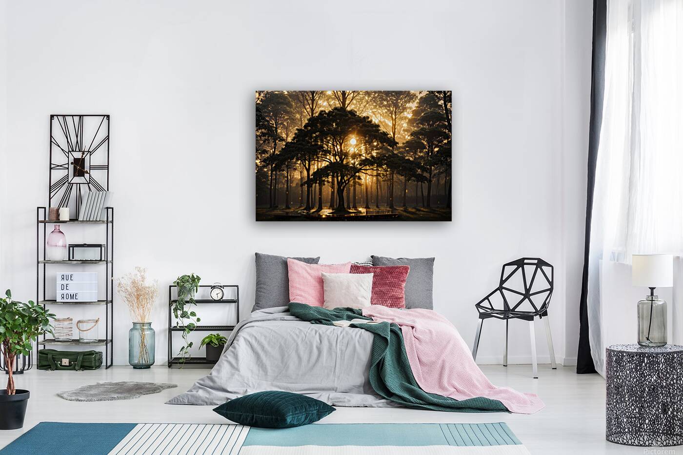 Sunsets Embrace Raindrop Elegance Reproduction