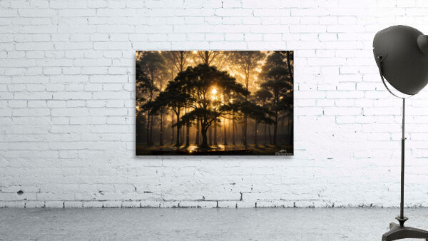 Sunsets Embrace Raindrop Elegance Wall Preview