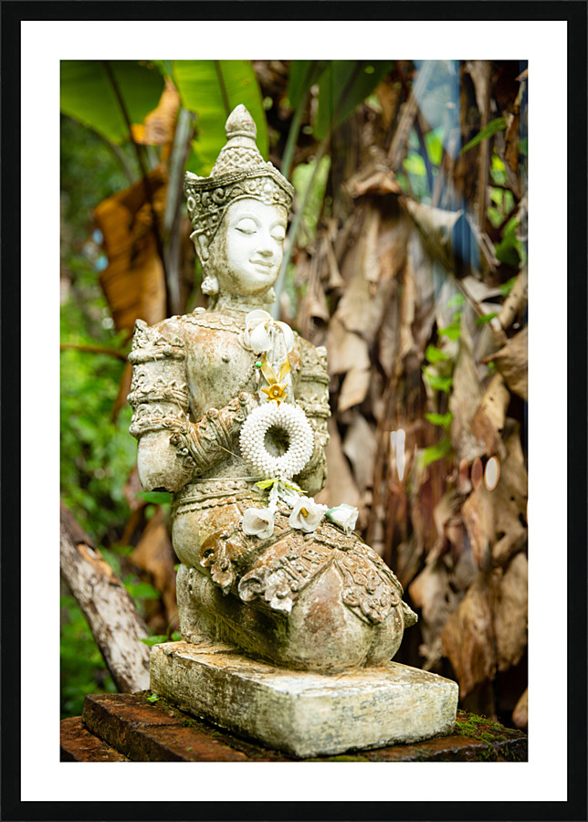 Forest Temple Buddha Picture Frame print