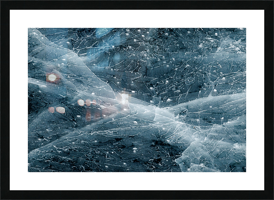 Chalk lake Ice Picture Frame print