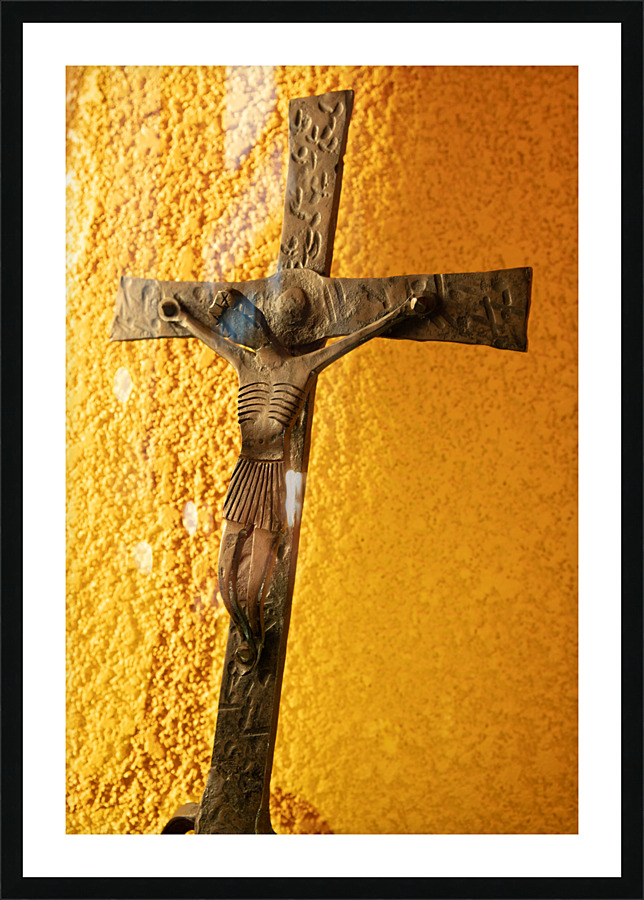 Sunlit Cross Picture Frame print