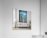 Psychedelic Mountain River Landscape Acrylic Print