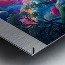 Mural Psychedelique de Paysage Naturel en Verre Trempe Metal print